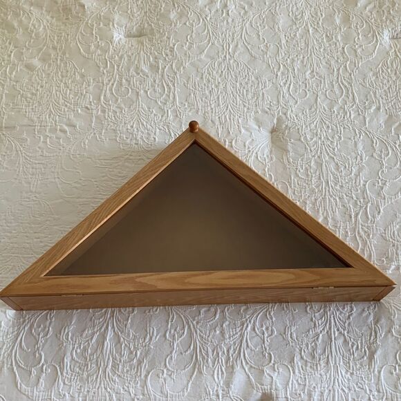 American Commemorative Flag Wood Display Case‎ - Picture 1 of 8